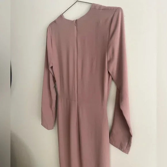 Aritzia Babaton Tadao Taupe Midi Longsleeve  Dress - Picture 7 of 10